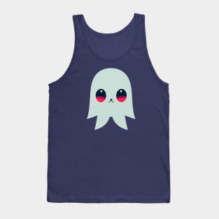 Kawaii Ghost || Halloween Cat Ghost Tank Top